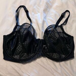 Cacique Black Sheer Lace Bra